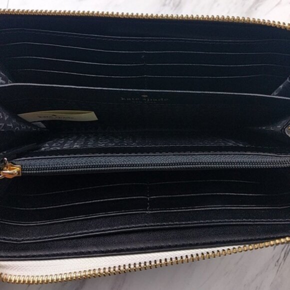 NWT Kate Spade Bryant Court Neda Black White Wallet - Picture 2 of 7